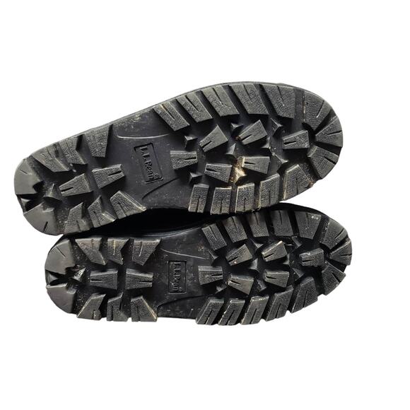 L.L Bean Black Nylon Warm Insulated Waterproof Winter Skiing Snow Mid Calf Boots - Picture 6 of 10